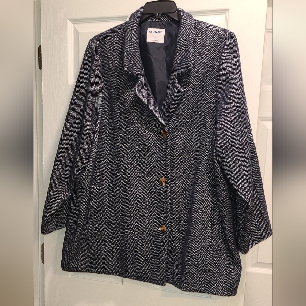 Old Navy Women's Black and White Blazer